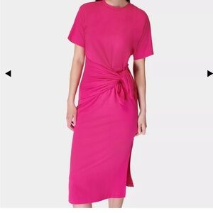 Sweaty Betty Vibrant Pink Midi Dress